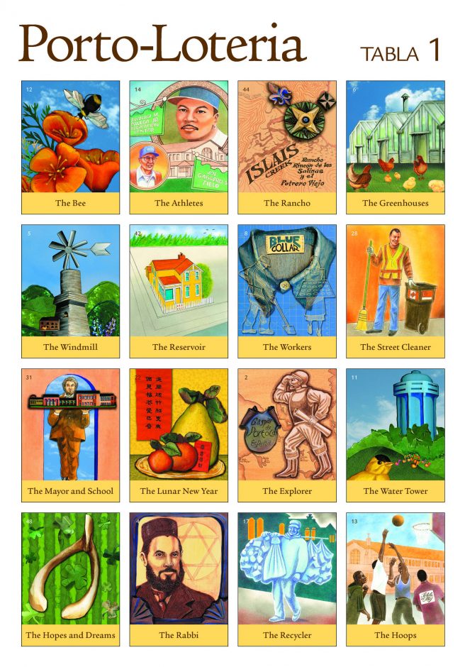 The first of 10 Porto-Lotería Tablas/Game Boards